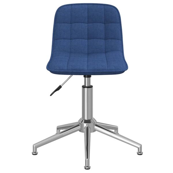 vidaXL Chaises pivotantes &agrave; manger lot de 4 bleu tissu