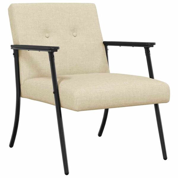 vidaXL fauteuil Cr&egrave;me 59 x 75 x 78 cm tissu