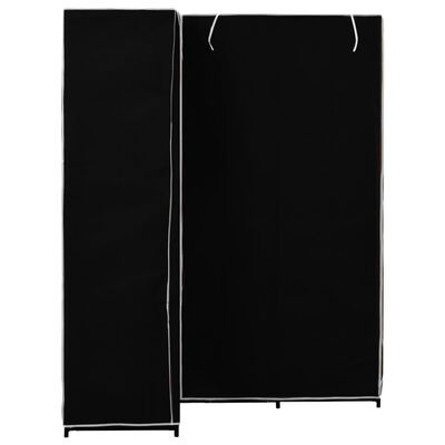 vidaXL Garde-robe d'angle Noir 130x87x169 cm