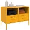 vidaXL Meuble TV jaune moutarde 68x39x50,5 cm acier
