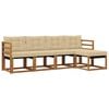 vidaXL Ensemble de canap&eacute;s d'ext&eacute;rieur 5 pc Naturel et Beige