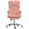 vidaXL Fauteuil inclinable de bureau Rose Similicuir