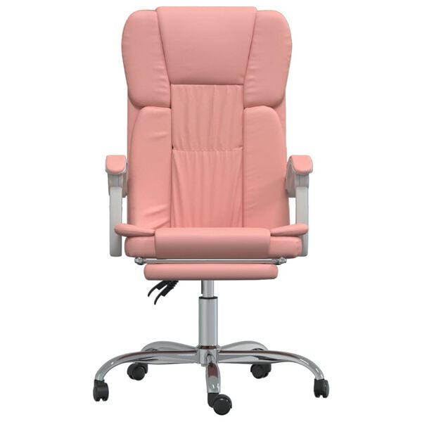 vidaXL Fauteuil inclinable de bureau Rose Similicuir