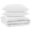 vidaXL Duvet toutes saisons avec oreiller 3 pcs Blanc Microfibre