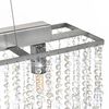 vidaXL Plafonnier avec perles de cristal Argenté 104 cm E14