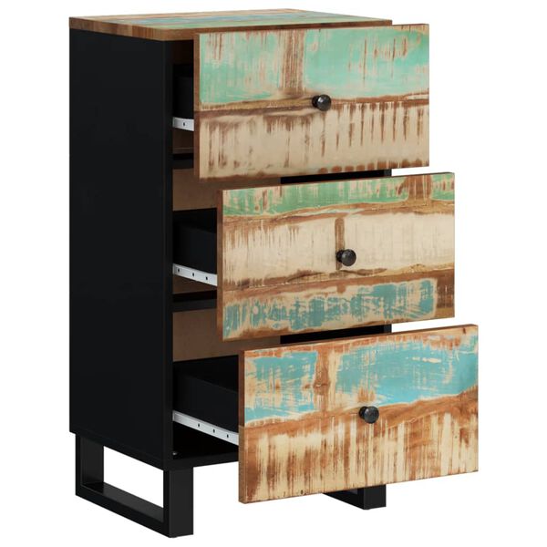 vidaXL Buffet avec 3 tiroirs 40x33,5x75 cm bois massif de récupération