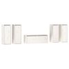 vidaXL Meubles TV 5 pcs Blanc Bois massif de pin