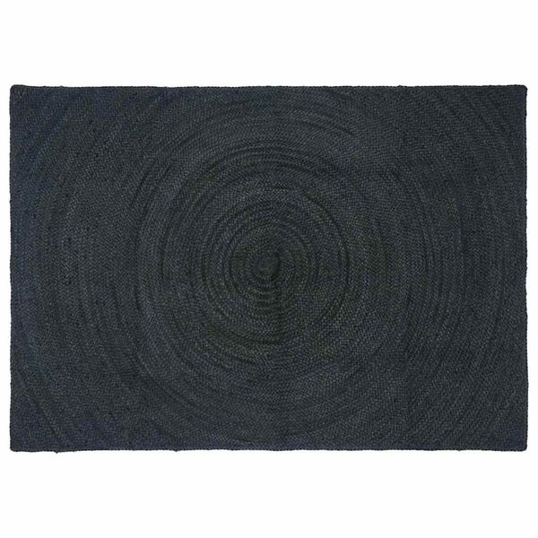 vidaXL Tapis de surface Rectangulaire Gris fonc&eacute; 140 x 200 cm Jute
