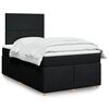 vidaXL Sommier &agrave; lattes de lit avec matelas Noir 120x200 cm Tissu