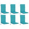 vidaXL Coussin de chaise &agrave; dossier haut GEMERT 6 pc 100 % polyester