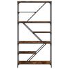 vidaXL Biblioth&egrave;que ch&ecirc;ne fum&eacute; 91x36x176 cm bois ing&eacute;nierie et acier