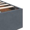 vidaXL Cadre de lit ottoman avec matelas gris fonc&eacute; 140x200 cm velours