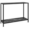 vidaXL Table console Noir 100x35x75 cm Verre tremp&eacute;