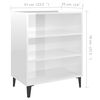 vidaXL Buffet blanc brillant 57x35x70 cm bois d'ingénierie