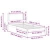 vidaXL Cadre de lit avec t&ecirc;te de lit Taupe 100 x 200 cm Pin massif