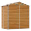 vidaXL Abri de jardin marron clair 191x130x198 cm acier galvanis&eacute;