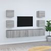 vidaXL Ensemble de meubles TV 7 pcs Sonoma gris Bois d'ing&eacute;nierie