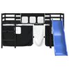 vidaXL Lit mezzanine enfants avec rideaux sans matelas 90x190 cm