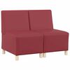 vidaXL Unit&eacute; de Sofa Modulaire Sans Accoudoirs 2 pc Bordeaux
