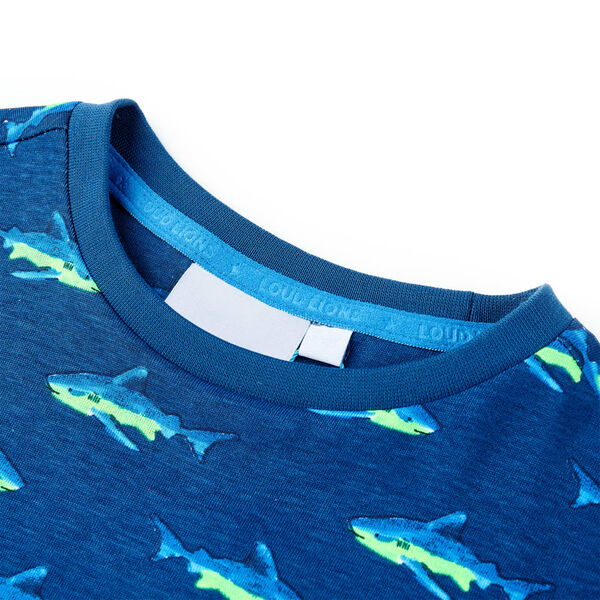 T-shirt pour enfants bleu foncé 92