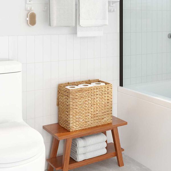 vidaXL Support de rouleau de toilette Naturel 36 x 18 x 31 cm