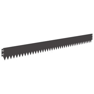 vidaXL Bordure de Pelouse 10 pc 103 x 10 cm Acier Noir