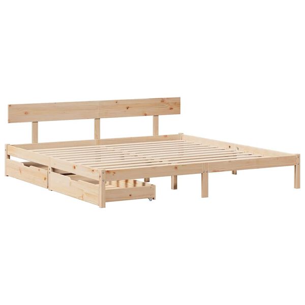 vidaXL Cadre de lit sans matelas 180x200 cm bois massif de pin