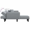 vidaXL Canap&eacute;-lit en forme de L gris clair 275x140x70 cm tissu