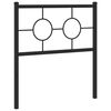 vidaXL T&ecirc;te de lit de remplacement m&eacute;tal noir 75 cm