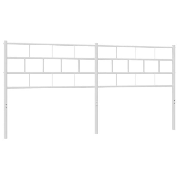 vidaXL T&ecirc;te de lit de remplacement m&eacute;tal blanc 160 cm