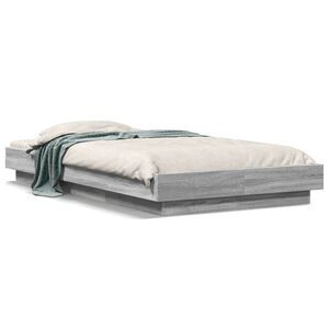 vidaXL Cadre de lit sans matelas sonoma gris 90x190 cm
