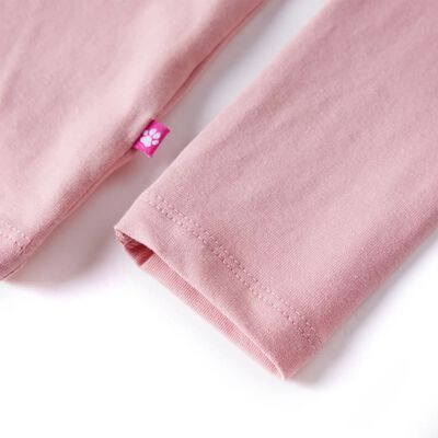 T-shirt enfants à manches longues rose clair 92
