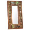 vidaXL Miroir avec rev&ecirc;tement Bouddha 50x80 cm Bois de r&eacute;cup&eacute;ration