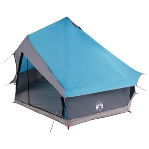 vidaXL Tente Tipi familiale Tipi Bleu et gris 400 x 346 x 250 cm