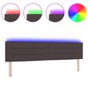 vidaXL Tête de lit LED avec tête de lit Marron foncé 200 cm Polyester