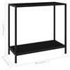 vidaXL Table console Noir 80x35x75 cm Verre trempé
