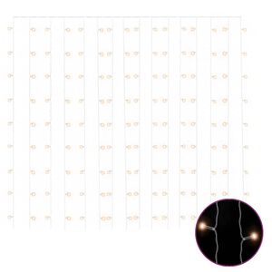vidaXL Rideaux lumineux &agrave; LED 3x3 m 300 LED Blanc chaud 8 fonctions
