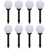 vidaXL 8 pcs Lampes d'all&eacute;e d'ext&eacute;rieur &agrave; LED 15 cm et piquet au sol