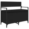 vidaXL Banc de rangement noir 85,5x42x73,5 cm bois d'ing&eacute;nierie
