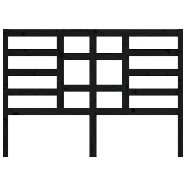 vidaXL Tête de lit Noir 156x4x104 cm Bois massif de pin