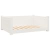 vidaXL Lit pour chien Blanc 75,5x55,5x28 cm Bois de pin solide