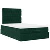 vidaXL Cadre de lit ottoman avec matelas vert fonc&eacute; 120x200 cm velours