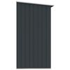vidaXL Abri de stockage à bois Acier galvanisé 330x84x152cm Anthracite