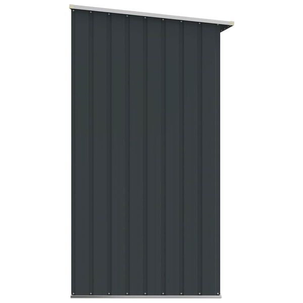 Abri De Stockage Pour Bois Acier Galvanisé 330x84x152 Cm Marron