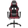 vidaXL Chaise de jeu Noir et rouge bordeaux Similicuir