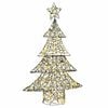 vidaXL Sapin de No&euml;l 120 LED Blanc chaud 150 cm Rotin