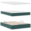 vidaXL Lit avec rangement et matelas Vert foncé 140 x 190 cm Velours
