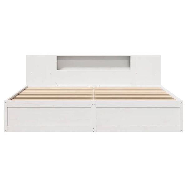 vidaXL Cadre de lit sans matelas blanc 180x200 cm bois massif de pin