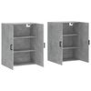 vidaXL Armoires murales 2 pcs gris béton 69,5x34x90 cm