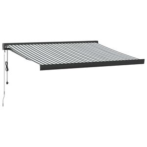 vidaXL Auvent r&eacute;tractable anthracite/blanc 3x2,5 m tissu et aluminium